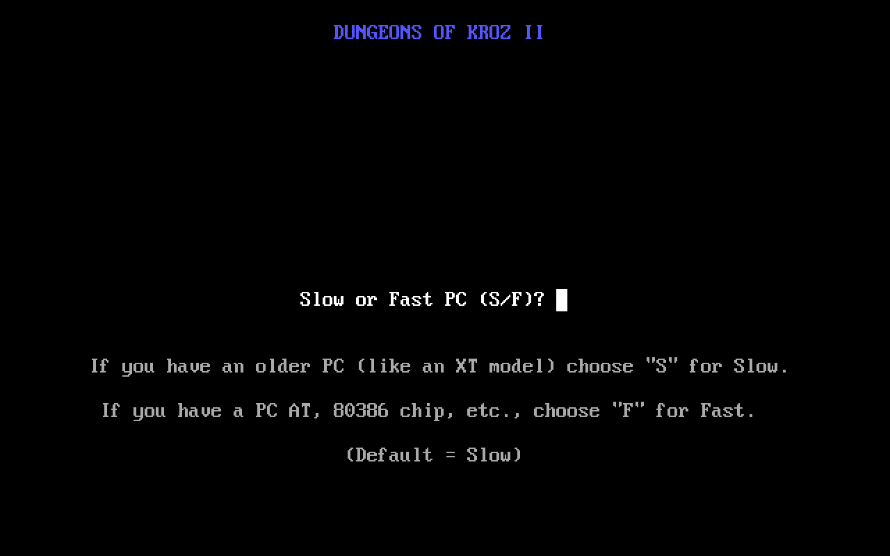 Dungeons of Kroz II running in the browser