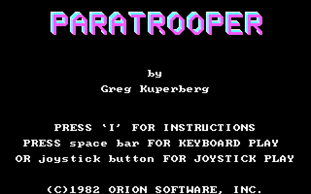 Paratrooper running in the browser